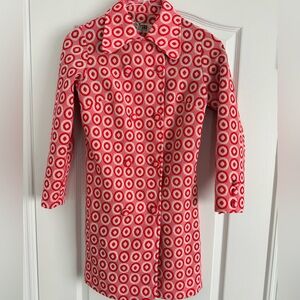 Vintage Mad Men Inspired Red Patterned  Jacket by Tyebs Size 12